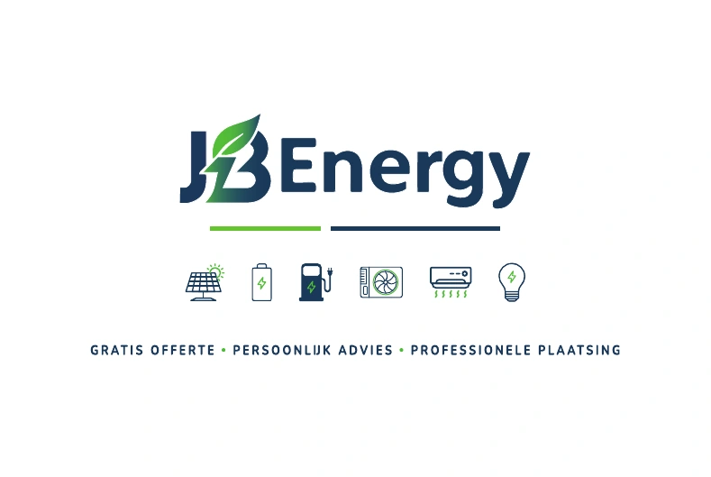 Voorkant van het JB Energy-businesskaartje met logo en diensten